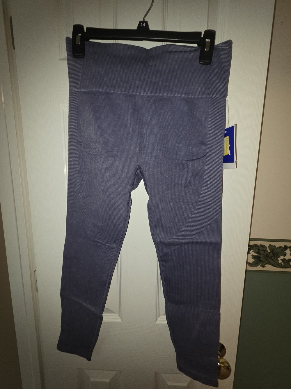 JoyLab Purple Ribbed High-Waist Leggings
